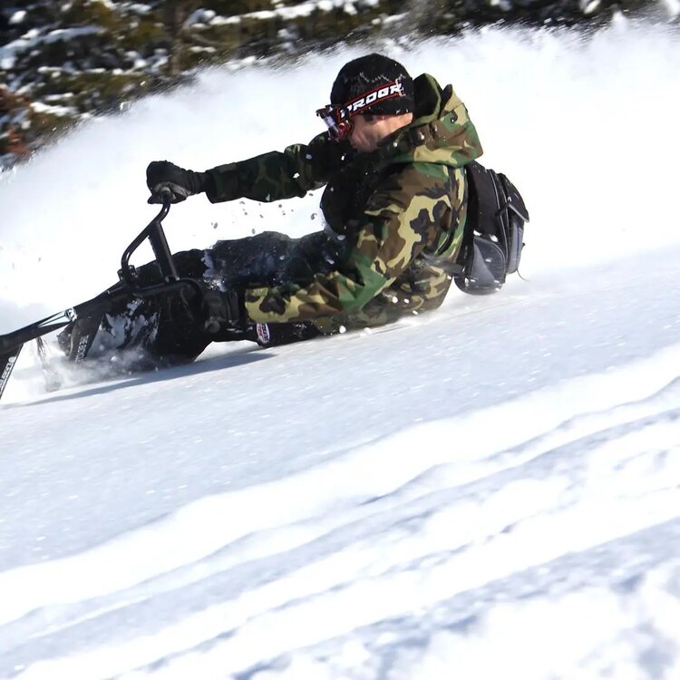 Two-wheel fun on the snow